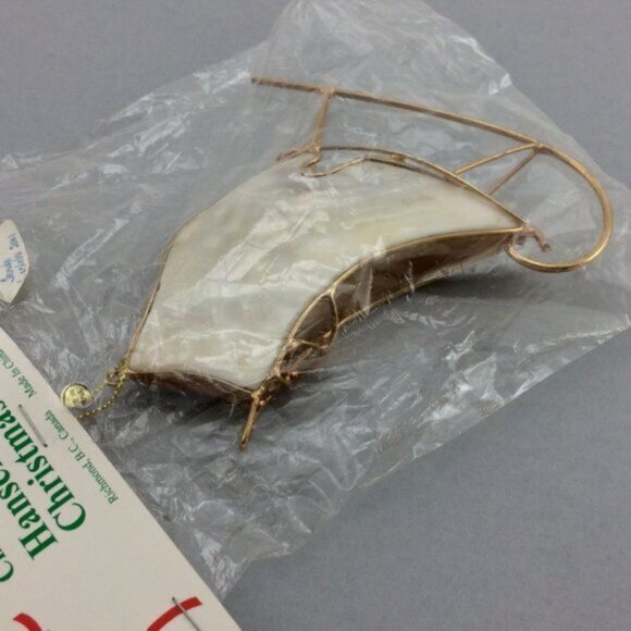 Shell Figure Skate Christmas Ornament Fits Over Bulb Cover Old Fashioned - Picture 7 of 16